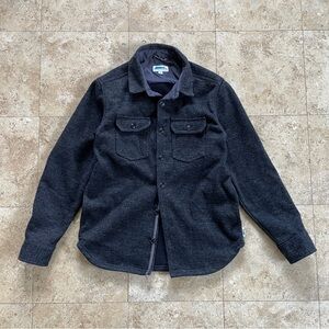 Edgevale dark gray wool blend shirt jacket